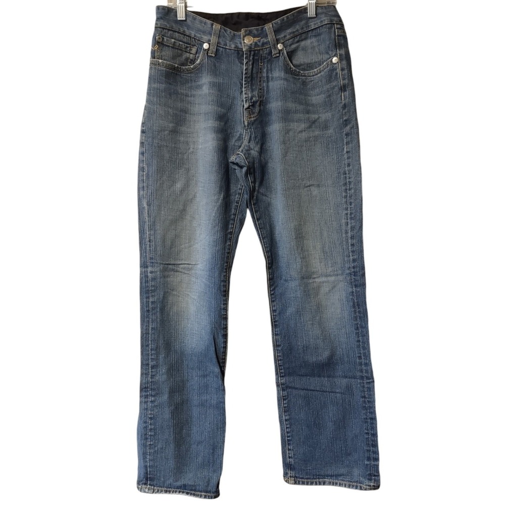 Seven7 Jeans Size 32 Womens Y2K Straight Leg Medium Wash Retro Streetwear Blue